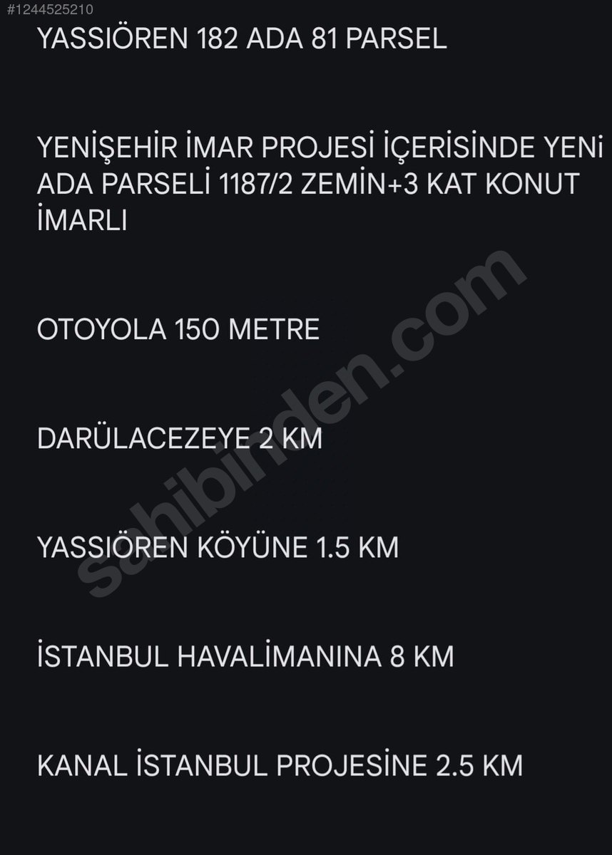 ARNAVUTKÖY YASSIÖREN ASKIDAKİ YENİŞEHİR İMAR PROJESİNDE 360 M2 - İSTANBUL ARNAVUTKÖY fotoğraf 3